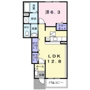 グランメール大善Ⅱ Bの間取り画像