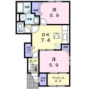 オレンジ・ピークス Aの間取り画像