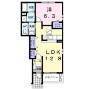 サウスメゾン 淳Bの間取り画像