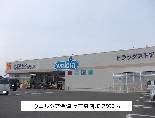 近くのウェルシア会津坂下東店まで500m(徒歩7分)