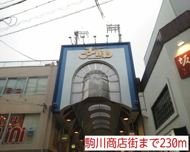 近くの駒川商店街まで230m（徒歩3分）