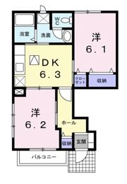 リヴァーパークBの間取り画像