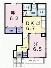 リヴァーパークCの間取り画像