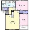 アンソレイエⅠの間取り画像