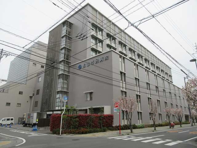 近くの松山市民病院様まで950m（徒歩12分）