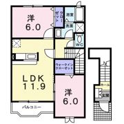 アンジュベリーBの間取り画像