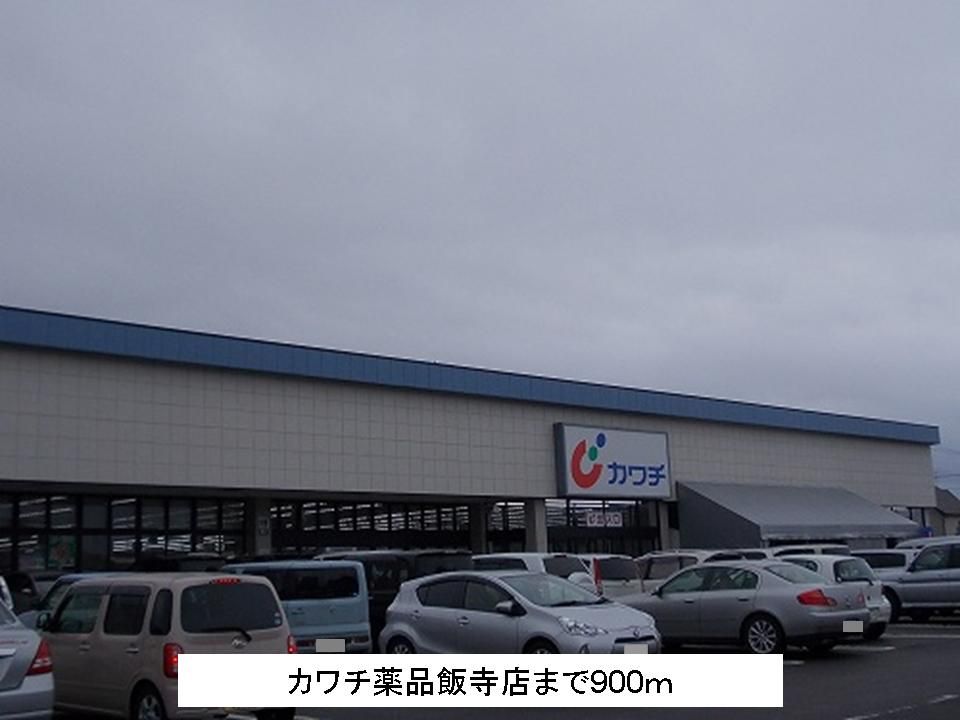 近くのカワチ薬品飯寺店まで900m（徒歩12分）