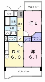 ジュネスパラシオン豊原Ⅱの間取り画像