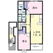 ヴィラ アンソレイエⅡの間取り画像