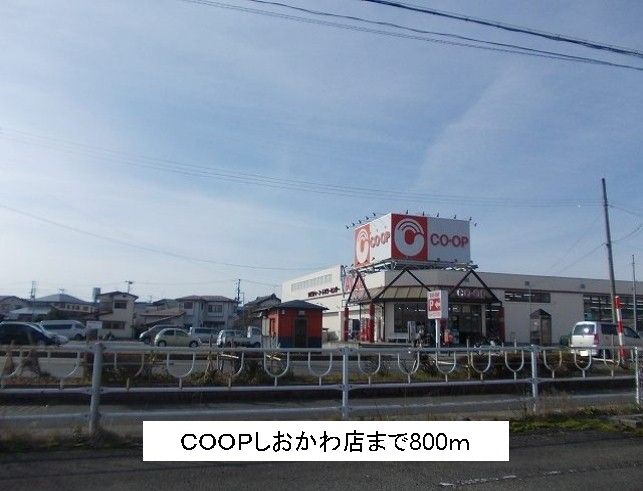 近くのCOOP塩川店まで800m(徒歩10分)
