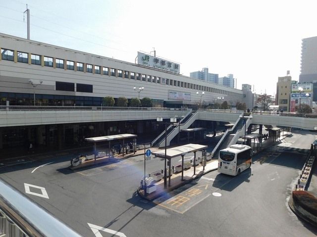 近くのJR宇都宮駅まで1,100m(徒歩14分)