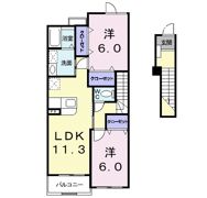 ヴィラ グッド ラックB棟の間取り画像