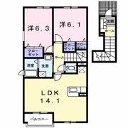 ポート・レーゼ Bの間取り画像