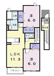 サウスアローズ・Kの間取り画像