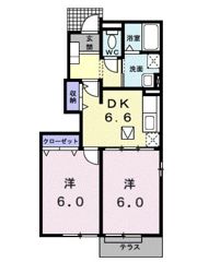 St．メゾン．D Bの間取り画像