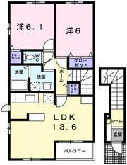 カトレーヴⅤの間取り画像