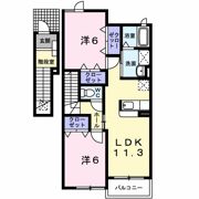 ルナ パレス Aの間取り画像
