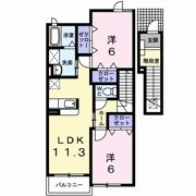 ルナ パレス Bの間取り画像