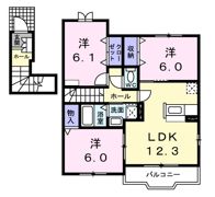 シリアス21A棟の間取り画像