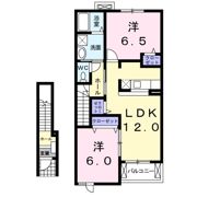 アンソレイエBの間取り画像