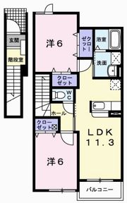サニースクエア Aの間取り画像