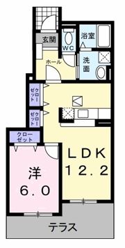 サニースクエア Bの間取り画像
