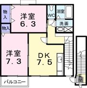 フォンテ－ヌⅡの間取り画像