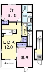 エーデルハイムツバサ Aの間取り画像