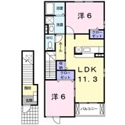 ハートヒルズ Aの間取り画像