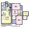 コルティーレ谷上Ⅱの間取り画像