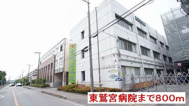 近くの東鷲宮病院まで800m（徒歩10分）