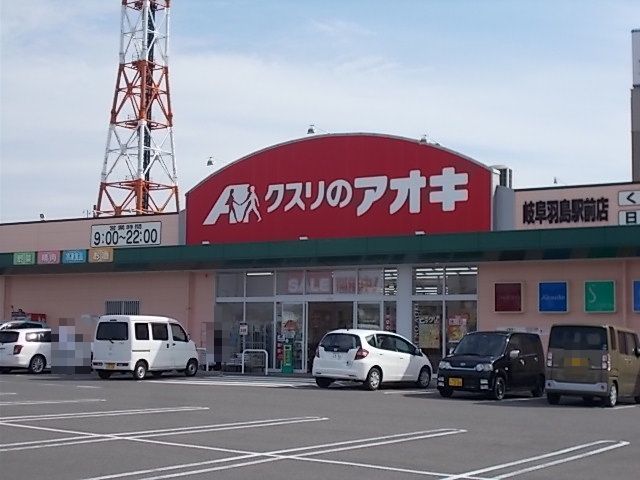 近くのクスリのアオキ岐阜羽島駅前店まで550m（徒歩7分）