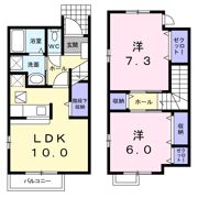リップル Ⅱの間取り画像