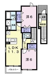 フォーリーフDの間取り画像