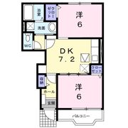 カーサ季の里Aの間取り画像