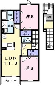 ハーヴェストヒル Bの間取り画像