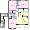 シューベルブ・メゾンBの間取り画像