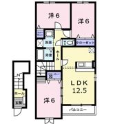 ヴィラージュⅢの間取り画像