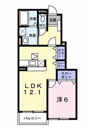 プリムローズT・K Bの間取り画像