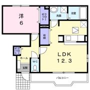 グランディール Bの間取り画像