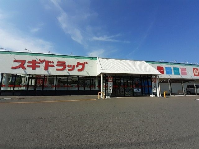 近くのスギドラッグ伊勢崎店まで800m（徒歩10分）