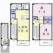 グランヒルズ北上Bの間取り画像