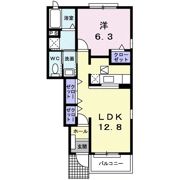 レジデンスすずらんBの間取り画像