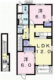 ハッピークリエイトAの間取り画像