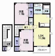 フォンテーヌ・パレⅠの間取り画像