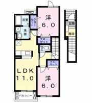 ツイン タウン 白石坂 Ⅱの間取り画像