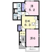 セレーノ広江Ⅰの間取り画像
