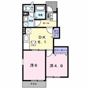 ラビアンローズ Ⅱの間取り画像