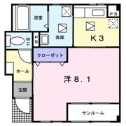 カーサセレッソ弐番館の間取り画像