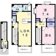 グレイスハイランド Bの間取り画像
